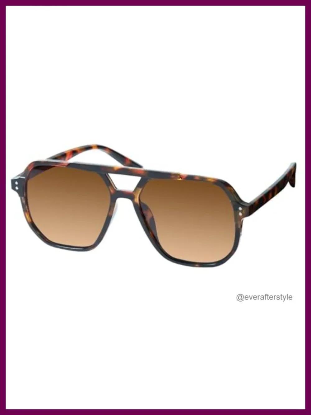 Oversized Polarized Aviator Sunglasses Geometric Frame Daily Fashion